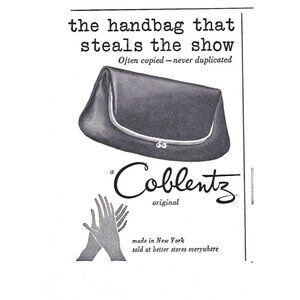 Coblentz Handbag that Steals the Show New York 1950s Vintage Print Ad